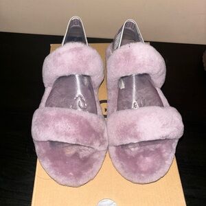 Cozy Purple Fuzzy UGG Slippers